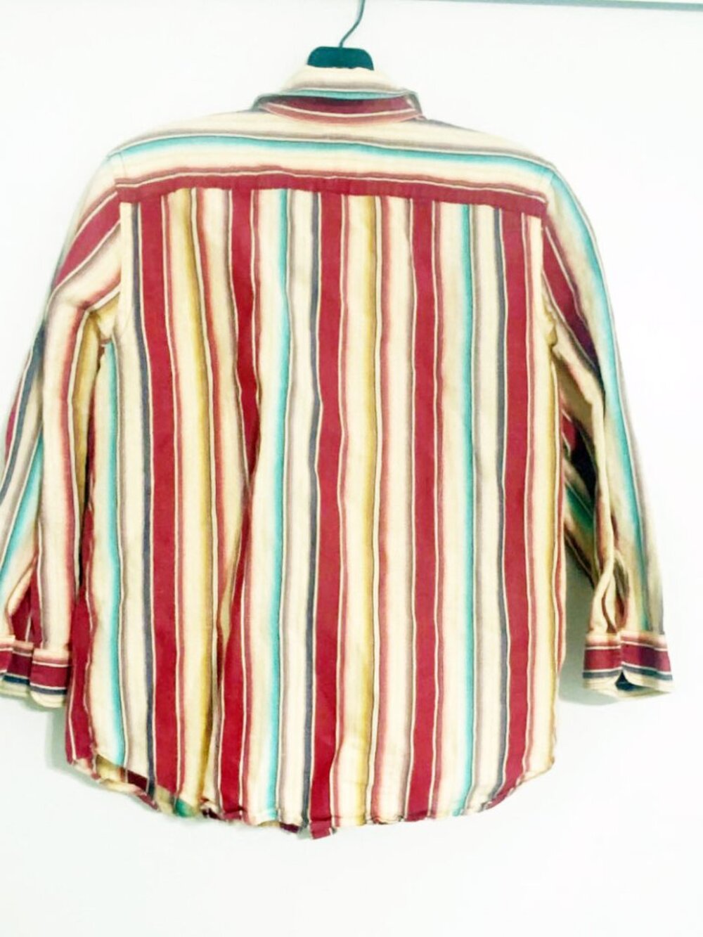 RALPH LAUREN SW Color Palette Striped Linen Blend Button Blouse - Picture 3 of 4